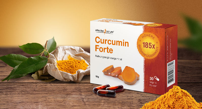 Curcumin Forte von effective nature mit 185 facher Bioverfügbarkeit