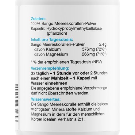 Sango Meereskoralle Kapseln & pH-Teststreifen