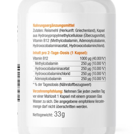 Vitamin B12 Kapseln - 90 Stk.